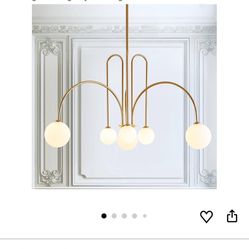 CATINER Gold Sputnik 6 Globe Modern Chandler 