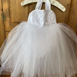 Art Stone Girls Size MC White Tutu Dance Costume Dress Ballerina Halloween Dress Medium Child