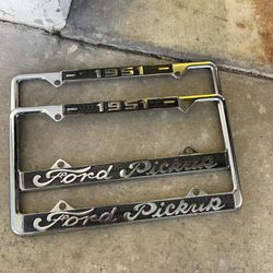 1951 Ford Pickup Truck License Plate Frame