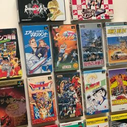 22 Nintendo Super Famicom games + controller