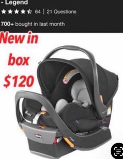 New in box  Chicco KeyFit 35 ClearTex 35 lbs Extended Use Infant Car Seat -  (Black), $120 firm cash only pick up East Palmdale address will be provid