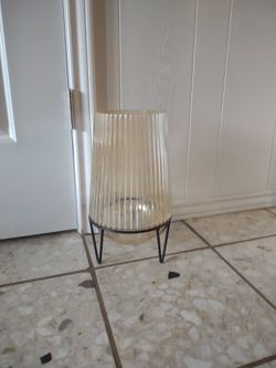 Tall Glass Candle Holder