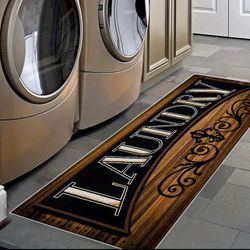 1pc Quick Dry Laundry Rugs And Mats, Non-slip Laundry Room Decor