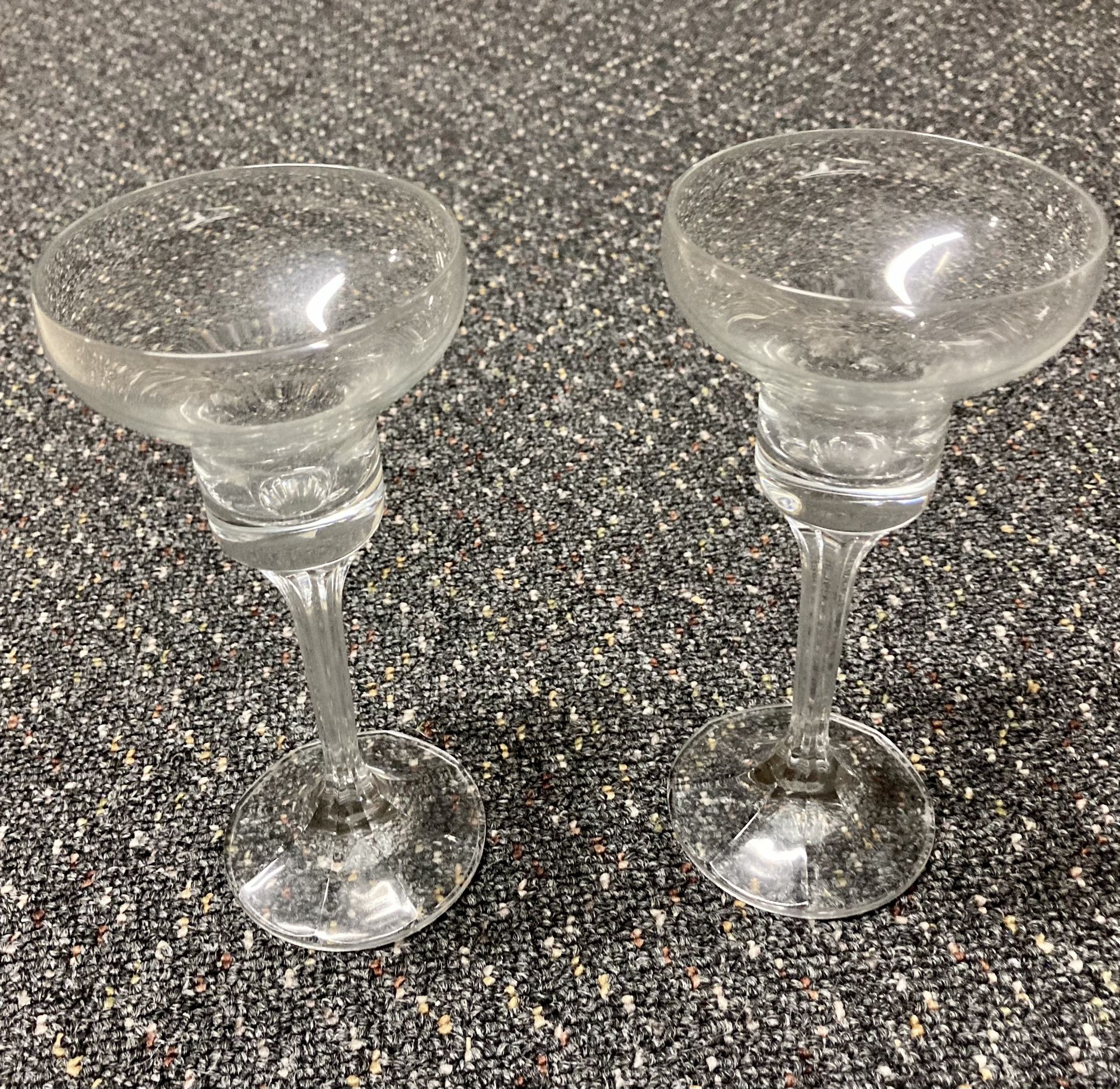 Candle Holders (pair) - Crystal