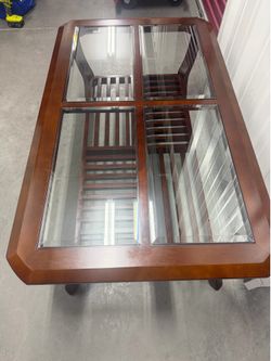 Solid Maple Wood Cocktail / Coffee Table with Bottom Shelf