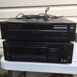 Sony Stereo Receiver And Sony 5 Disc CD Player 