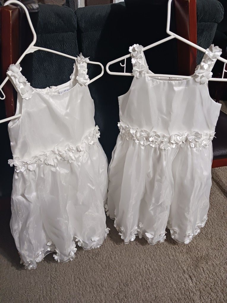 Flower Girl Dresses (White  8&10)