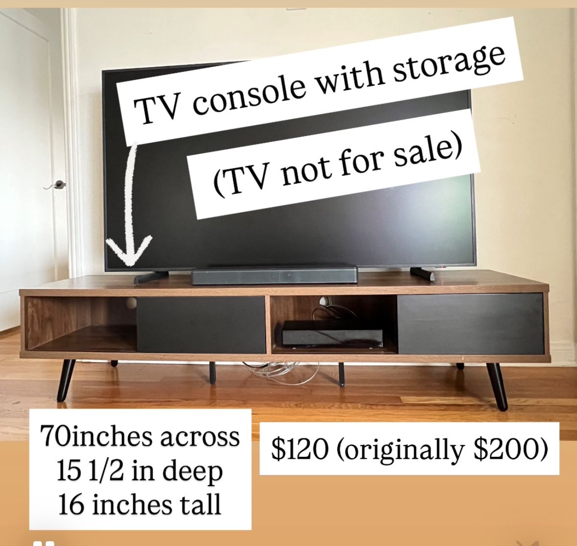 TV Console With Storage (70 Inch)