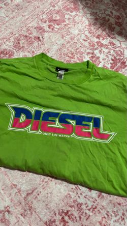 Diesel Logo Graphic T-Shirt Neon Green