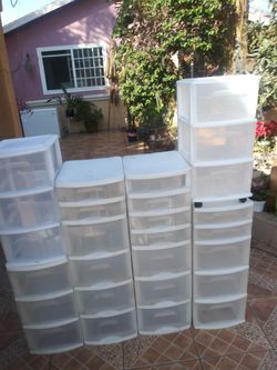 Plastic drawers organizers