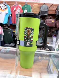 FIFA World Cup 2026 40 oz Stainless Steel Travel Tumbler Lime Green New