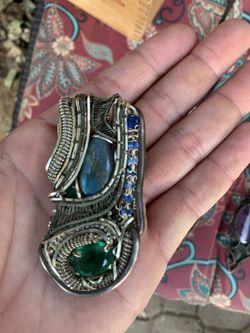 Silver Wire Wrapped Pendant