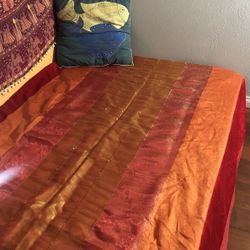 Red Twin Bedspread Lots Of Textures