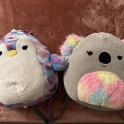 Squishmallows Kellytoy 12" Plush Doll Soft Backpack 