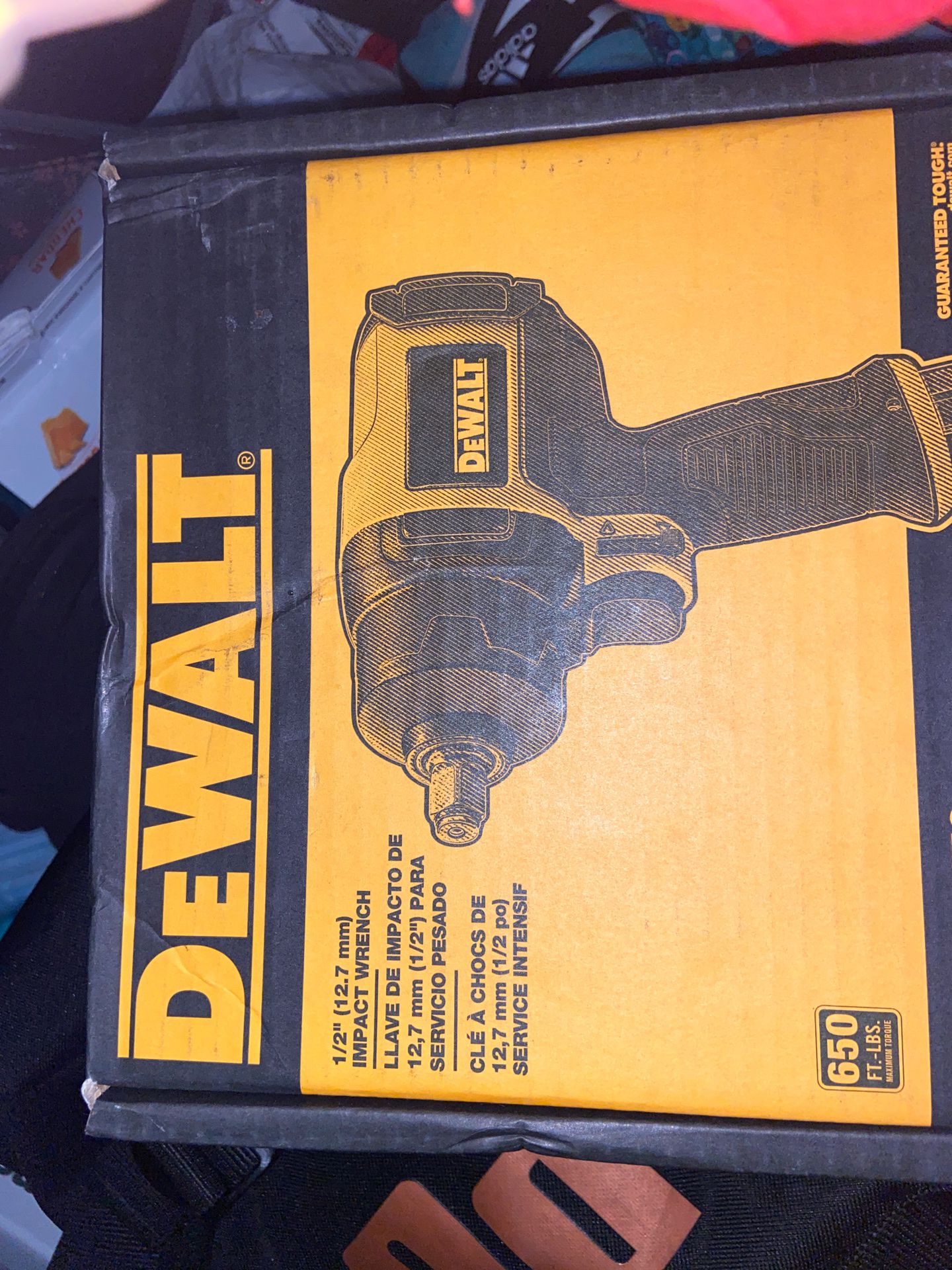 Dewal1/2” 12.7 mm impact wrench DWMT70773 650Ft -LBS brand new 199.99 retail