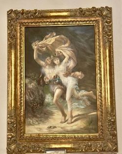 Pierre Auguste Cot 'The Storm' Framed Oil Painting Reproduction