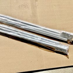 NEW Adjustable Closet Rods  2 Sealed Packages (3 Rods Ea.) White Steel 1” Diameter + Hardware 