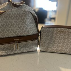 Two for the price Of One! Michael Kors Backpack And Cross Body 