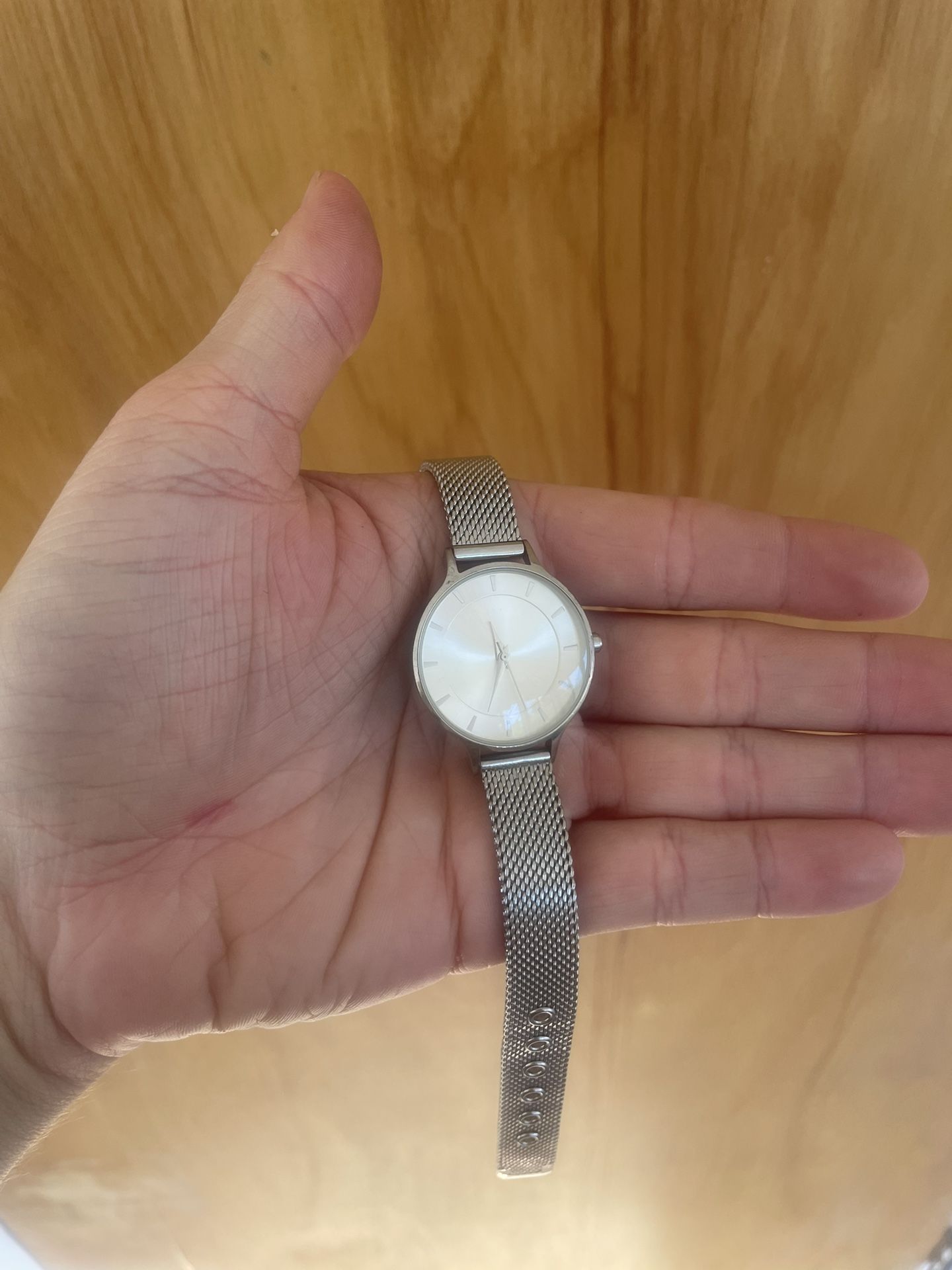 Forever 21 Silver Mesh Watch 