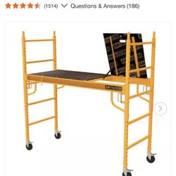 Metaltech Jobsite Series 6ft Baker Style Rolling Scaffold Platform