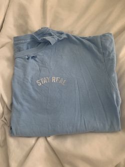 Aerie Oversized Distressed “stay Real”  Tshirt 