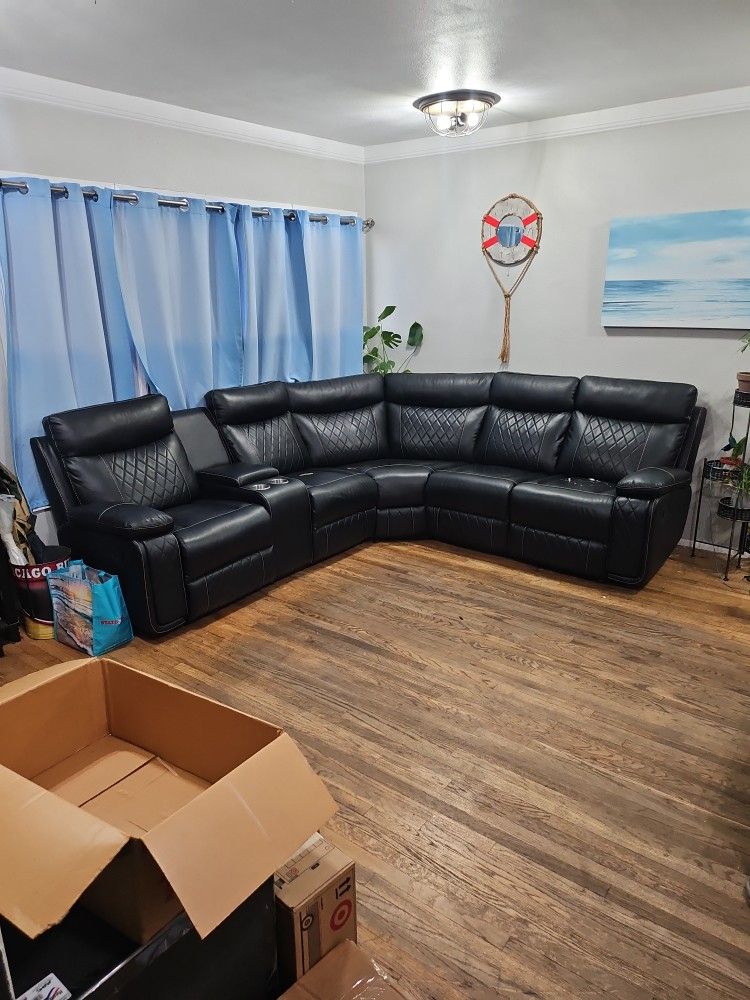 Free Yoglad Sectional Sofa With Manual Reclining Ends