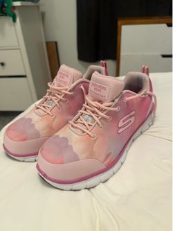 BRAND NEW SKECHERS Work Sneakers Sure Track Composite Toe Slip/ Resistance Shoe Pink-Multi