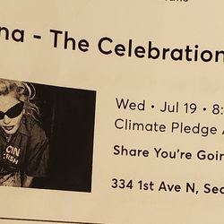 5 Tickets For Madonna July 19th at Climate Pledge Arena