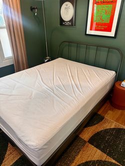 Queen Bed Frame and Mattress