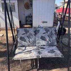 Black Porch Swing With Cushions