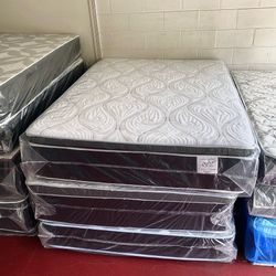 Brand New Queen Size Mattress 14” Thick 🌟 Pillow Top – Factory Direct! Also available in Twin, Full & King. Ask about our Same-Day Delivery 🚚