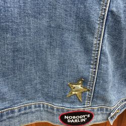 Ldyllwind Trucker Patched Denim Jacket Size S