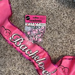 Bachelorette Sash And Glitter