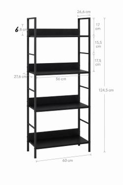 BlackvidaXL Sturdy Steel Frame bookshelf new in box