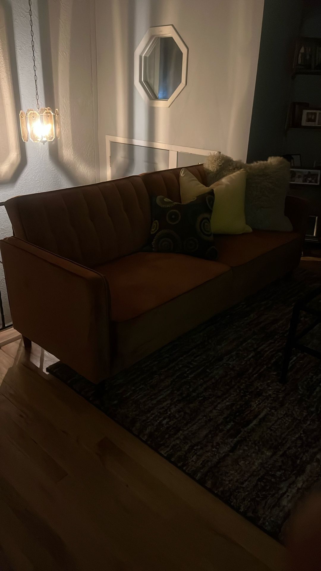 great condition sleeper sofa from wayfair Rust color