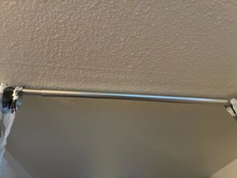 Silver Tension Curtain Rod