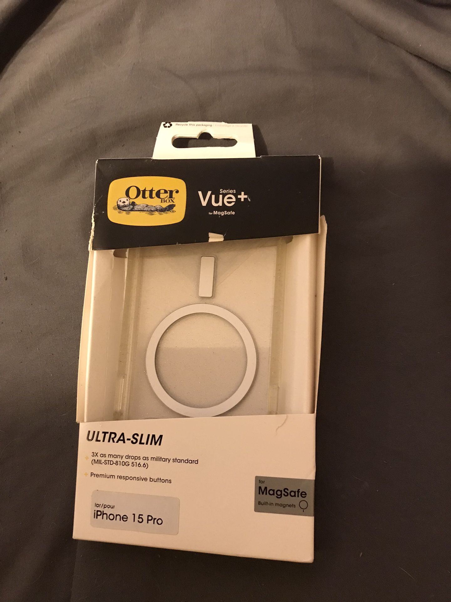 iPhone 15 Pro Otterbox Vue+ MagSafe Clear Glitter Case