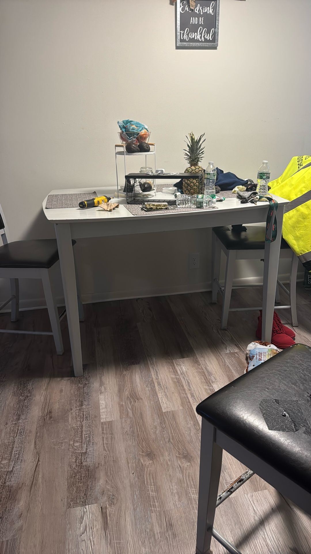 DIY Counter Height Table, Leaf And 6 Chairs
