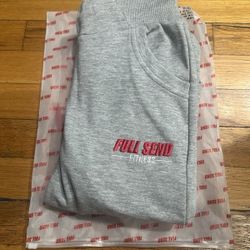 Full Send Fitness Men’s Grey Gray Jogger Size S Cargo Pockets  