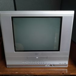 Toshiba MD14F11 14” Retro Gaming FLAT GLASS CRT TV/DVD Player Working No Remote