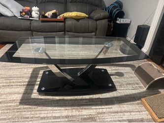 Glass coffee and end table