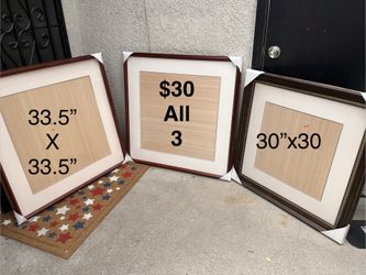 3 Large Picture Frames