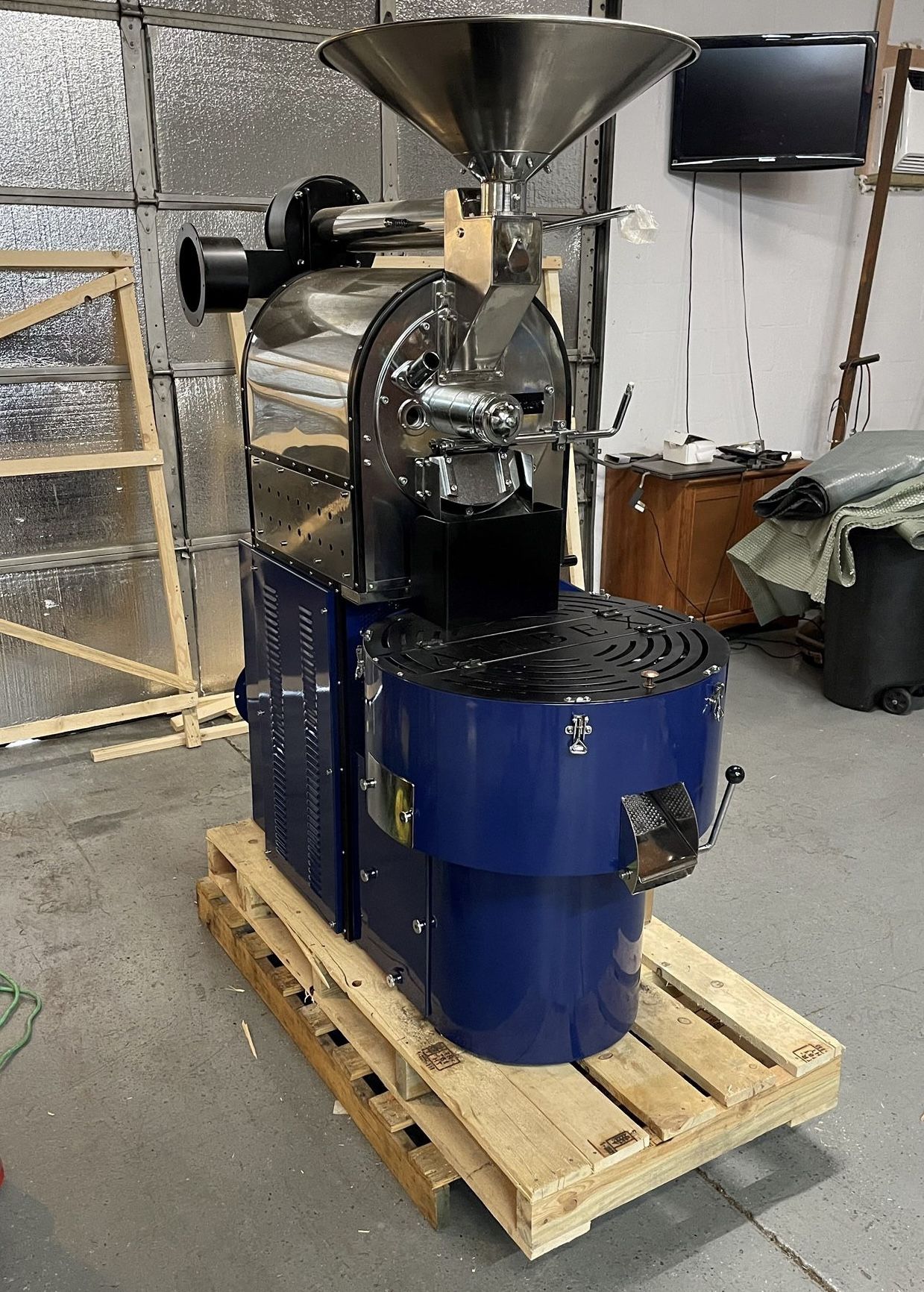 Ambex Coffee Roaster & Grinder YM-10 In Blue