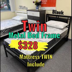 Twin Metal Bed Frame $328 With Mattress $328 ❤️❤️