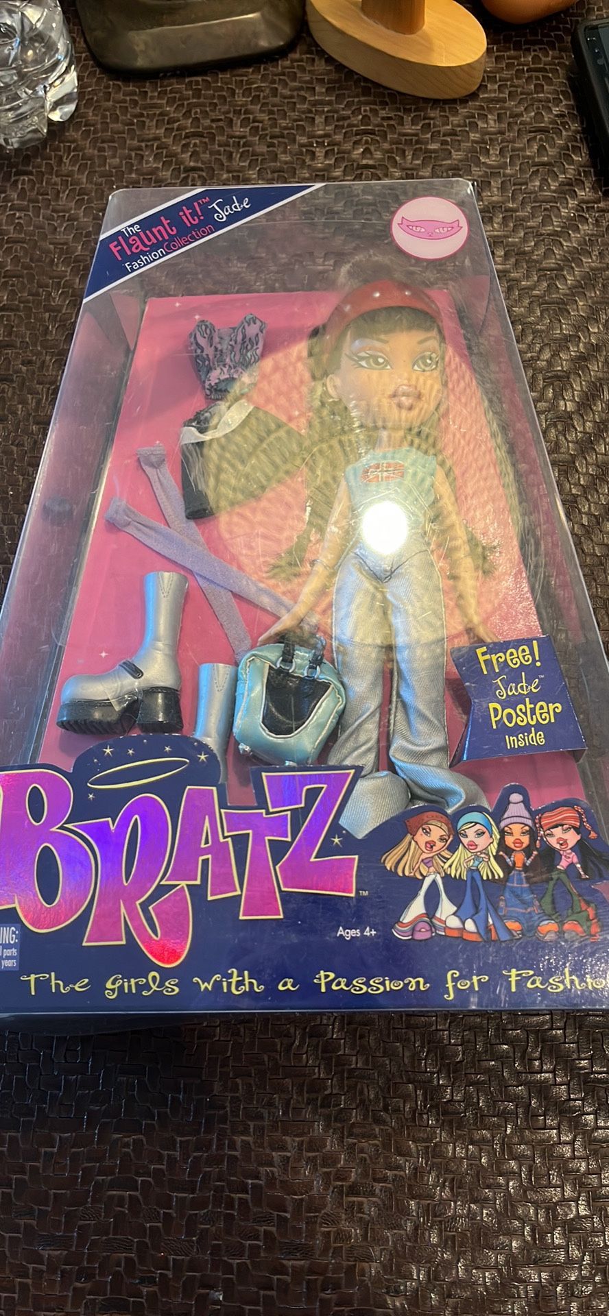 Bratz 2002 Flaunt it JADE 1st Edition Fashion Collection Doll w/ Poster MGA