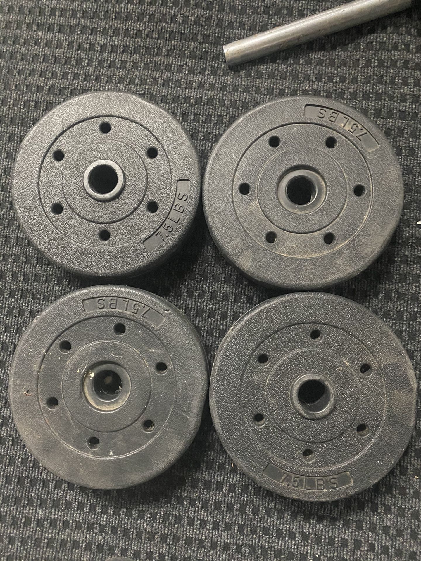 Weight plates for standard one inch bar
