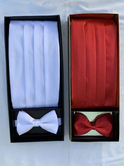 SILK CUMMERBUND WITH BOW TIE