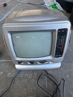 Spectra 52-BWR-W 5" Portable B&W Television w/ AM/FM Radio-Rare