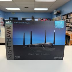NETGEAR NIGHTHAWK AX6 AX4300 6 STREAM WIFI ROUTER. -- Model RAX45