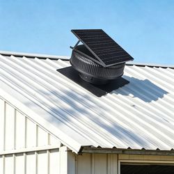 12 Adjustable Solar Roof Vent Fan, 42W Dual Power Attic Exhaust Fan with Remote 3 Speed Control, Auto Start Over 25°C for Attic, Garage, Warehouse,120